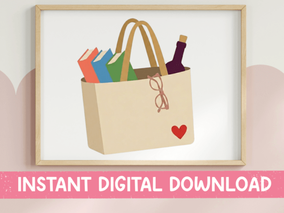 Books and Wine Tote Bag Design SVG: A Designer's Review