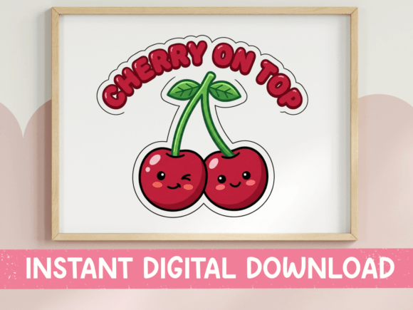 Cherry on Top Kawaii Sticker Print: A Designer's Review