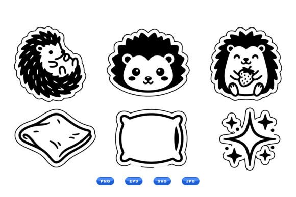 Cute Hedgehog Sticker Set: A Designer's Review