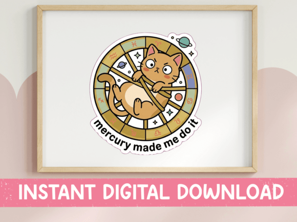 Mercury Made Me Do It Cat Sticker: A Designer's Review