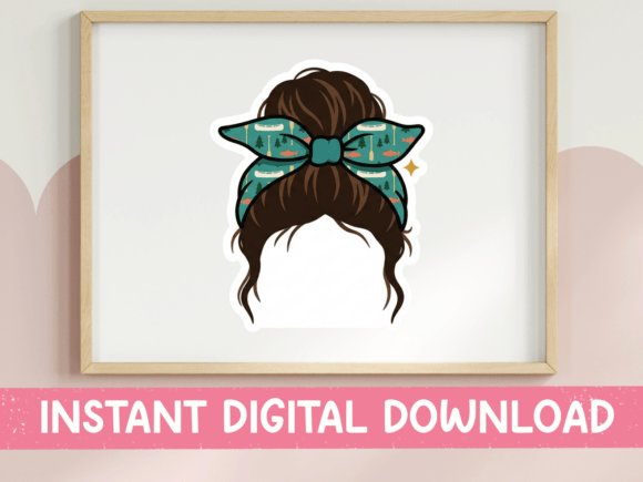 Messy Bun Teal Bandana SVG: A Designer's Review
