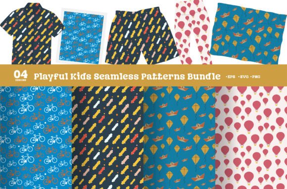 Playful Kids Seamless Pattern Bundle SVG Review
