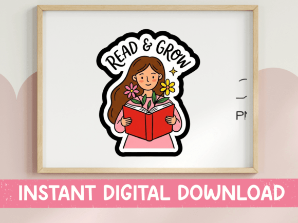 Read and Grow Girl SVG: A Designer's Take on Stitching This Sweet Motif