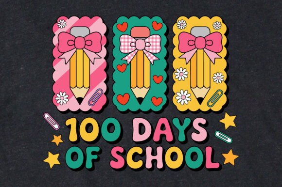 Review: 100 Days of School Pencil Bow SVG PNG