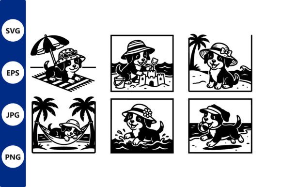 Review: Beach Dog Sticker Set for Bold Embroidery Projects