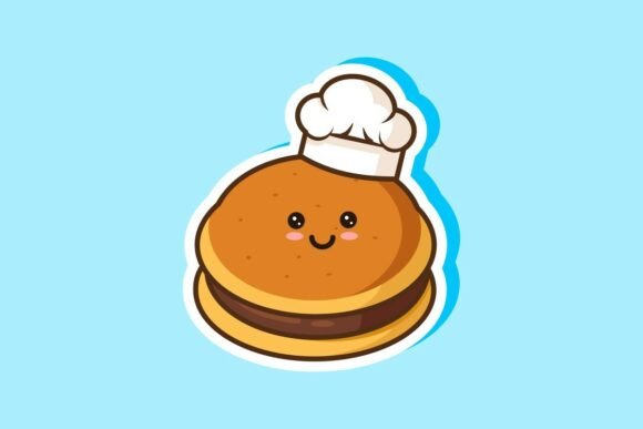 Review: Cute Chef Pancake Kawaii Sticker for Embroidery