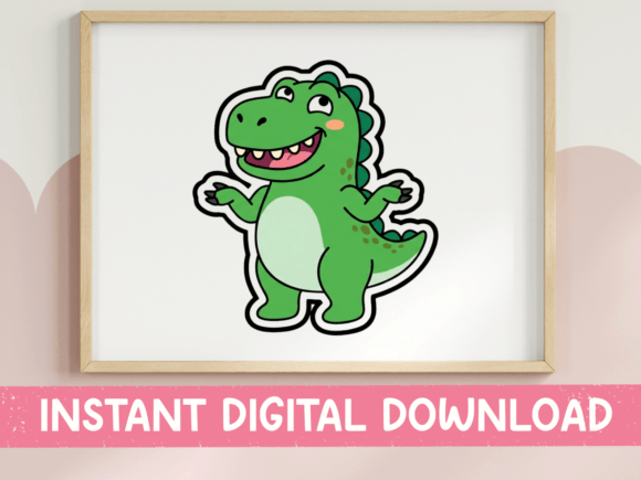 Review: Happy Dancing T-Rex Kawaii Sticker for Embroidery