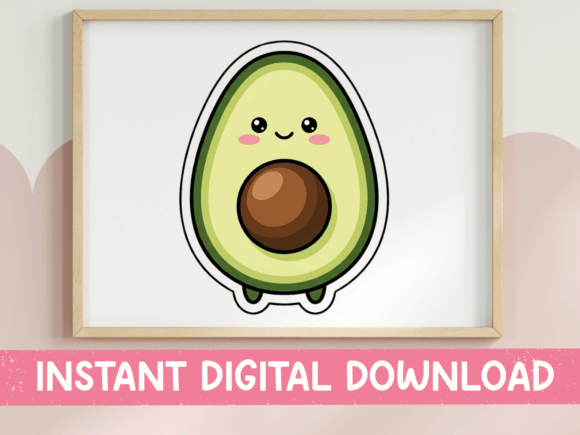 Review: Kawaii Avocado Sticker Design for Embroidery