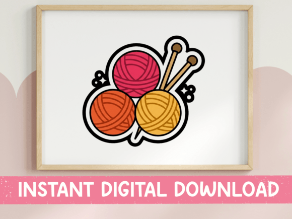 Review: Three Yarn Balls Knitting Sticker for Embroidery