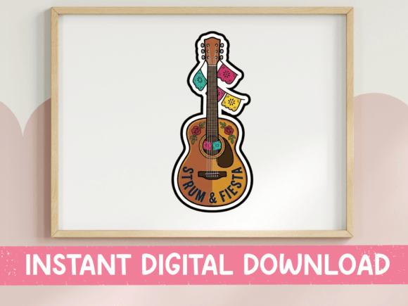 Strum and Fiesta Guitar Sticker: A Designer's Review