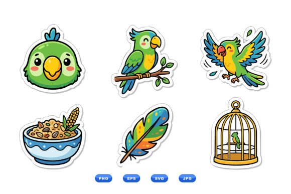 Tropical Parrot Sticker Clipart: A Designer's Embroidery Review