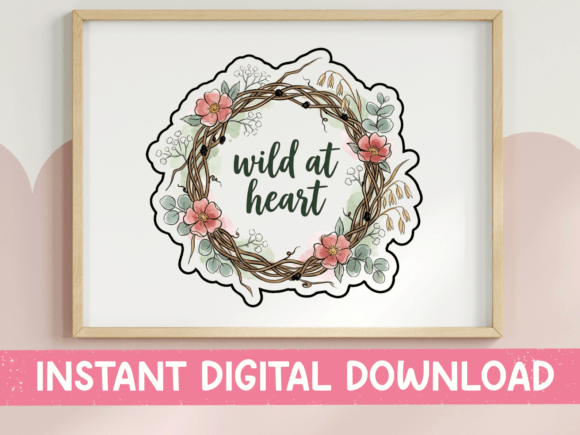Wild at Heart Floral Wreath Sticker Review