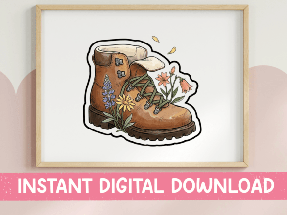 Wildflower Hiking Boot Sticker: A Designer's Review